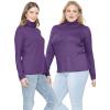 image:imageSTRETCH IS COMFORT Womens Plus Size Relaxed Long Sleeve Turtleneck  XL  7XPurple