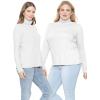 image:imageSTRETCH IS COMFORT Womens Plus Size Relaxed Long Sleeve Turtleneck  XL  7XWhite