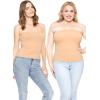 image:imageSTRETCH IS COMFORT Womens amp Plus Mid and Long Length Tube Top  X Small  5XBeige