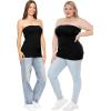 image:imageSTRETCH IS COMFORT Womens amp Plus Mid and Long Length Tube Top  X Small  5XBlack
