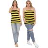 image:imageSTRETCH IS COMFORT Womens amp Plus Mid and Long Length Tube Top  X Small  5XBlack and Yellow Stripes