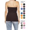 image:imageSTRETCH IS COMFORT Womens amp Plus Mid and Long Length Tube Top  X Small  5XBrown