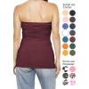 image:imageSTRETCH IS COMFORT Womens amp Plus Mid and Long Length Tube Top  X Small  5XBurgundy