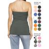image:imageSTRETCH IS COMFORT Womens amp Plus Mid and Long Length Tube Top  X Small  5XCharcoal Gray
