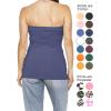 image:imageSTRETCH IS COMFORT Womens amp Plus Mid and Long Length Tube Top  X Small  5XLight Navy