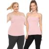 image:imageSTRETCH IS COMFORT Womens amp Plus Mid and Long Length Tube Top  X Small  5XLight Pink