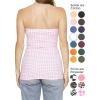 image:imageSTRETCH IS COMFORT Womens amp Plus Mid and Long Length Tube Top  X Small  5XPink Gingham