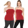 image:imageSTRETCH IS COMFORT Womens amp Plus Mid and Long Length Tube Top  X Small  5XRed