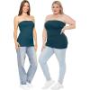 image:imageSTRETCH IS COMFORT Womens amp Plus Mid and Long Length Tube Top  X Small  5XTeal
