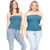 image:imageSTRETCH IS COMFORT Womens amp Plus Mid and Long Length Tube Top  X Small  5XTeal
