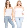 image:imageSTRETCH IS COMFORT Womens amp Plus Mid and Long Length Tube Top  X Small  5XWhite