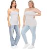 image:imageSTRETCH IS COMFORT Womens amp Plus Mid and Long Length Tube Top  X Small  5XWhite