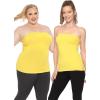 image:imageSTRETCH IS COMFORT Womens amp Plus Mid and Long Length Tube Top  X Small  5XYellow
