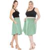 image:imageSTRETCH IS COMFORT Womens and Plus Size Scoop Hem Flare Mid Length Skirt with Pockets  S5XSage Green
