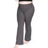 image:imageSTRETCH IS COMFORT Women Plus Size High Waist Cotton Bootcut Yoga Pants  XL7XStone Gray