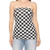 image:imageSTRETCH IS COMFORT Womens amp Plus Mid and Long Length Tube Top  X Small  5XCheckered Black and White