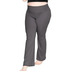 image:imageSTRETCH IS COMFORT Women Plus Size High Waist Cotton Bootcut Yoga Pants  XL7XStone Gray