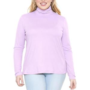 image:imageSTRETCH IS COMFORT Womens Plus Size Relaxed Long Sleeve Turtleneck  XL  7XLavender