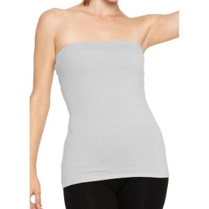 image:imageSTRETCH IS COMFORT Womens amp Plus Mid and Long Length Tube Top  X Small  5XHeather Gray