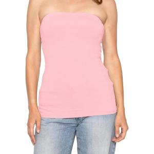 image:imageSTRETCH IS COMFORT Womens amp Plus Mid and Long Length Tube Top  X Small  5XLight Pink