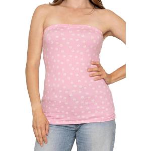 image:imageSTRETCH IS COMFORT Womens amp Plus Mid and Long Length Tube Top  X Small  5XPink Daisies