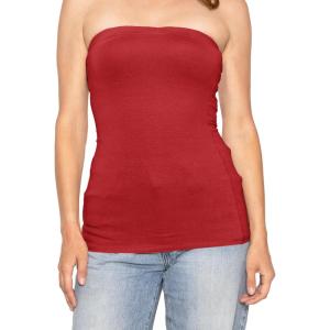 image:imageSTRETCH IS COMFORT Womens amp Plus Mid and Long Length Tube Top  X Small  5XRed