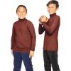 image:imageSTRETCH IS COMFORT Boys Long Sleeve Turtleneck Shirt  Soft Stretchy Lightweight Base Layer Everyday Top  216Almond