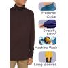 image:imageSTRETCH IS COMFORT Boys Long Sleeve Turtleneck Shirt  Soft Stretchy Lightweight Base Layer Everyday Top  216Beige