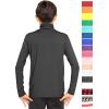 image:imageSTRETCH IS COMFORT Boys Long Sleeve Turtleneck Shirt  Soft Stretchy Lightweight Base Layer Everyday Top  216Black 2 Pack