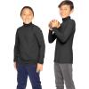 image:imageSTRETCH IS COMFORT Boys Long Sleeve Turtleneck Shirt  Soft Stretchy Lightweight Base Layer Everyday Top  216Black