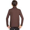image:imageSTRETCH IS COMFORT Boys Long Sleeve Turtleneck Shirt  Soft Stretchy Lightweight Base Layer Everyday Top  216Brown