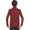 image:imageSTRETCH IS COMFORT Boys Long Sleeve Turtleneck Shirt  Soft Stretchy Lightweight Base Layer Everyday Top  216Burgundy