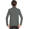 image:imageSTRETCH IS COMFORT Boys Long Sleeve Turtleneck Shirt  Soft Stretchy Lightweight Base Layer Everyday Top  216Charcoal Gray