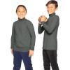 image:imageSTRETCH IS COMFORT Boys Long Sleeve Turtleneck Shirt  Soft Stretchy Lightweight Base Layer Everyday Top  216Charcoal Gray