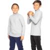 image:imageSTRETCH IS COMFORT Boys Long Sleeve Turtleneck Shirt  Soft Stretchy Lightweight Base Layer Everyday Top  216Heather Gray