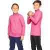 image:imageSTRETCH IS COMFORT Boys Long Sleeve Turtleneck Shirt  Soft Stretchy Lightweight Base Layer Everyday Top  216Hot Pink