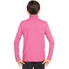 image:imageSTRETCH IS COMFORT Boys Long Sleeve Turtleneck Shirt  Soft Stretchy Lightweight Base Layer Everyday Top  216Hot Pink
