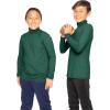 image:imageSTRETCH IS COMFORT Boys Long Sleeve Turtleneck Shirt  Soft Stretchy Lightweight Base Layer Everyday Top  216Hunter Green