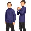 image:imageSTRETCH IS COMFORT Boys Long Sleeve Turtleneck Shirt  Soft Stretchy Lightweight Base Layer Everyday Top  216Navy Blue