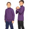 image:imageSTRETCH IS COMFORT Boys Long Sleeve Turtleneck Shirt  Soft Stretchy Lightweight Base Layer Everyday Top  216Purple