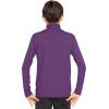 image:imageSTRETCH IS COMFORT Boys Long Sleeve Turtleneck Shirt  Soft Stretchy Lightweight Base Layer Everyday Top  216Purple