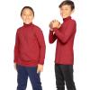 image:imageSTRETCH IS COMFORT Boys Long Sleeve Turtleneck Shirt  Soft Stretchy Lightweight Base Layer Everyday Top  216Red