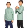 image:imageSTRETCH IS COMFORT Boys Long Sleeve Turtleneck Shirt  Soft Stretchy Lightweight Base Layer Everyday Top  216Sage Green