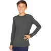 image:imageSTRETCH IS COMFORT Boys Oh So Soft Long Sleeve Top Crew Neck  416Charcoal Gray