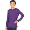 image:imageSTRETCH IS COMFORT Boys Oh So Soft Long Sleeve Top Crew Neck  416Purple