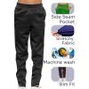 image:imageSTRETCH IS COMFORT Boys Slim Fit Jogger Play Pants  Soft PullOn Lounge Bottoms  Everyday School or Playwear  XSXLNavy Blue