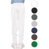 image:imageSTRETCH IS COMFORT Boys Slim Fit Jogger Play Pants  Soft PullOn Lounge Bottoms  Everyday School or Playwear  XSXLWhite
