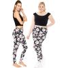 image:imageSTRETCH IS COMFORT Womens and Plus Size Oh So Soft Knee amp Full Length Leggings  Lots of Prints  Adult Sizes S7XFloral Navy
