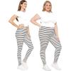 image:imageSTRETCH IS COMFORT Womens and Plus Size Oh So Soft Knee amp Full Length Leggings  Lots of Prints  Adult Sizes S7XNautical Black Stripes
