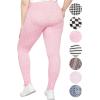 image:imageSTRETCH IS COMFORT Womens and Plus Size Oh So Soft Knee amp Full Length Leggings  Lots of Prints  Adult Sizes S7XPink Daisies